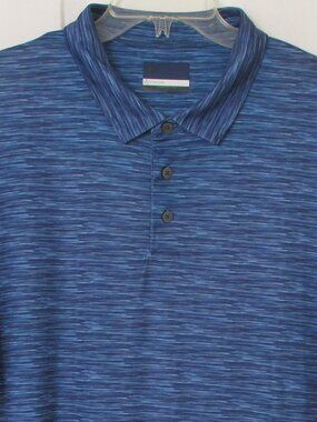 Jack Nicklaus Golden Bear Mens S/S Heather Blue Golf Polo Shirt - Size XL